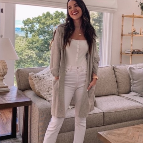 Anthropologie’s DONNi. Lagenlook Striped Ribbed Open Cardigan Sweater One Size - Picture 7 of 9